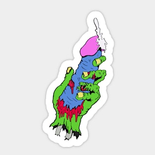 Severed Zombie Wiener Sticker